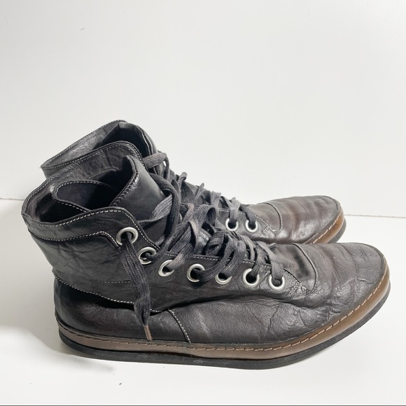 A Diciannoveventitre distressed-effect lace-up boots 41 - Picture 2 of 6